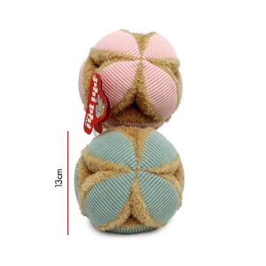 PELOTA MONTESORI ROSA Y CELESTE 13CM