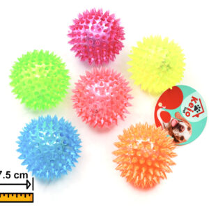 PELOTA CON CHIFLE Y LUZ 7.5CM