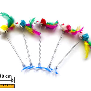 JUGUETE PLUMA CON RESORTE 10CM