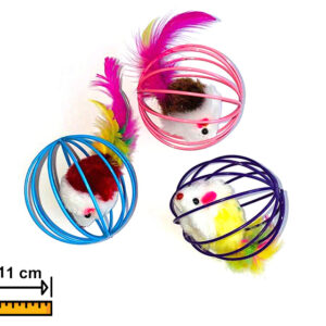 PELOTA CON RATON 6CM