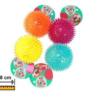 PELOTA DE GOMA CON CHIFLE 8CM
