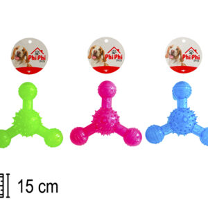 JUGUETE DE GOMA CON CHIFLE 15*6CM