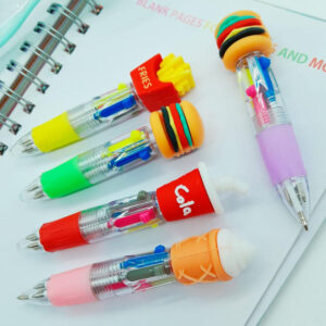 PK2403252 - Mini Birome 4 Colores Comida x 5