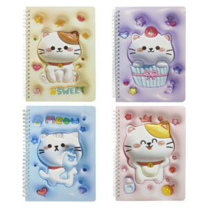 PK2411271 - Cuaderno Gato 3D 60 Hjs.14x20 Cm