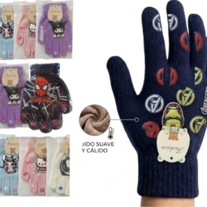 GUANTE DE INVIERNO PARA NIÑOS PERSONAJES