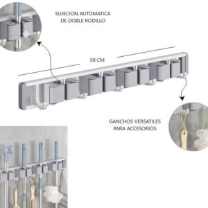 ORGANIZADOR DE ESCOBAS PARA PARED