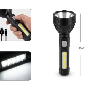 LINTERNA RECARGABLE USB TIPO "C" 13CM LARGO