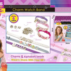 ARMA PULSERAS CON DIJES Y LETRAS METAL GRANDE