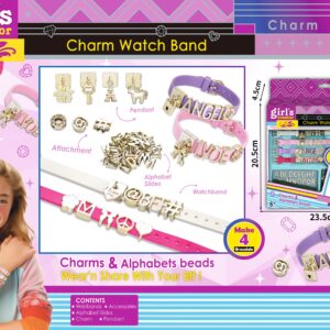 ARMA PULSERAS MEDIANO C/ DIJES Y LETRAS