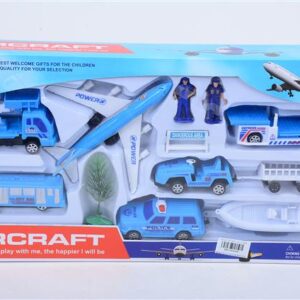 SET DE AEROPUERTO CON AVIÓN EN CAJA