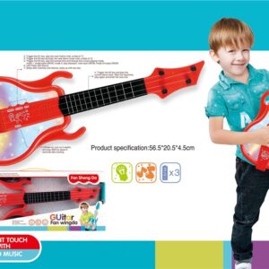 GUITARRA ROJA CON LUZ Y SONIDO