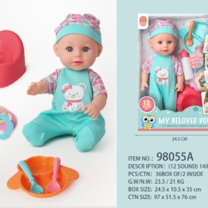 BEBÉ CON VARIOS ACCESORIOS (VERDE)