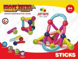 MAGNETIC STICKS - 64 PIEZAS (29CM X 22CM X 27CM)