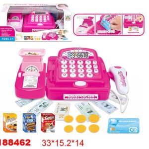 REGISTRADORA A PILA CON LUZ Y SONIDO ROSA