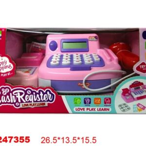REGISTRADORA ROSA A PILA CON LUZ Y SONIDO
