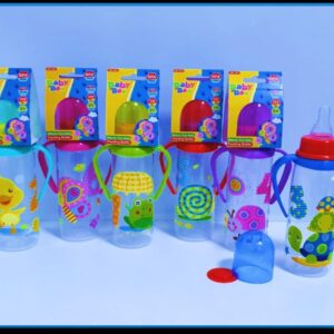 MAMADERA 250 ML. /TETINA DE SILICONA Y ASAS (x12)
