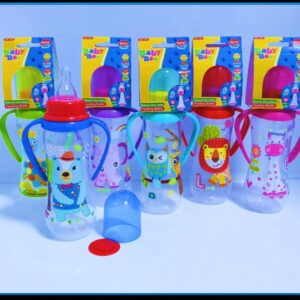 MAMADERA 250 ML. /TETINA DE SILICONA Y ASAS (x12)