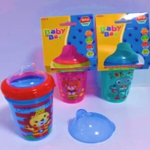 VASO DE 230 ML.CON TAPA/BOQUILLA DE SILICONA (x12)