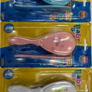 JUEGO DE PEINE Y CEPILLO P/ BEBE (x12)
