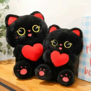 Gato con forma de corazón de 35 cm