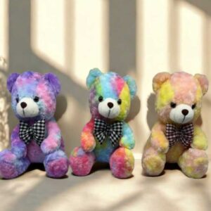 Oso sentado tie-dye rosa 37cm