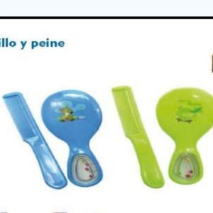 CEPILLO Y PEINE CON SONAJERO (x12)