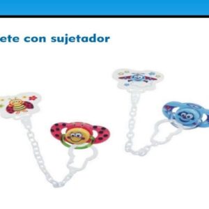 CHUPETE SILICONA CON SUJETADOR (x12)
