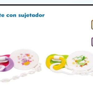 CHUPETE SILICONA CON SUJETADOR (x12)