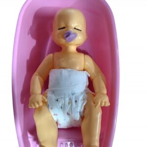 BEBE PLASTICO CON BAÑERA EN BOLSA