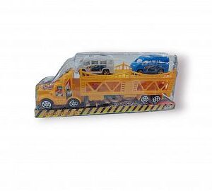 CAMION CON ACOPLADO Y 2 AUTOS EN BURBUJA 30CM