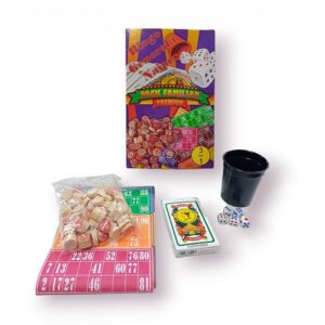 JUEGO DE BINGO CON BOLILLAS DE MADERA +GENERALA +NAIPE -3 JUEGOS EN 1