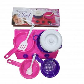 SET DE COCINA CON ACCESORIOS PEQUEÑA CHEF