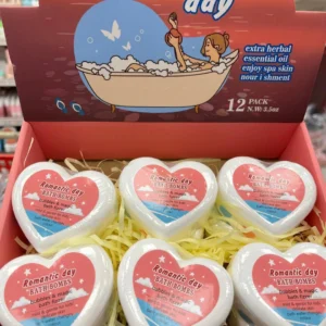 BOMBA DE BAÑO EFERVESENTES CON FORMA DE CORAZON