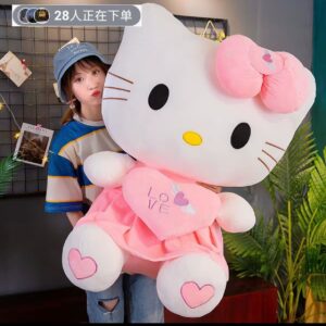 kt con corazón rosa 60cm