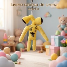 llavero cabeza de sirena amarillo