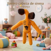 llavero cabeza de sirena naranja
