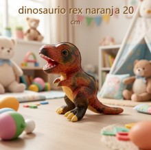 dinosaurio rex naranja 20 cm