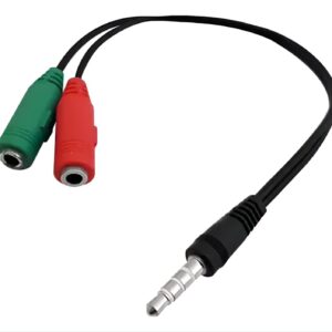 ADAPTADOR 2 A 1 DE AUDIO Y MIC