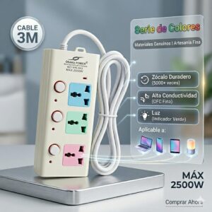 ZAPATILLA 3 MTS CON 3 TOMAS