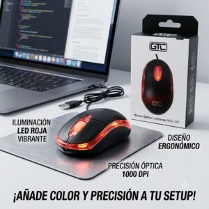 MOUSE GTC CON CABLE OPTICO 107
