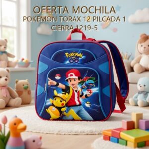 MOCHILA POKEMON TORAX 12 PILCADA 1 CIERRA 1219-5