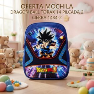 MOCHILA DRAGON BALL TORAX 14 PILCADA 2 CIERRA 1434-2