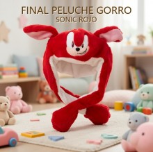 PELUCHE GORRO SONIC ROJO