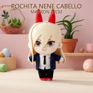 POCHITA NENE CABELLO MARRON 20CM