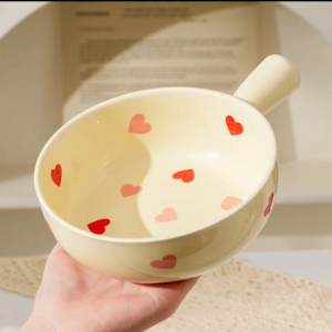 BOWL CON MANEJA CERAMICA 6" CORAZON