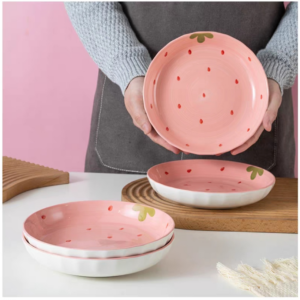 PLATO CERAMICA 8" LINEA FRUTILLA