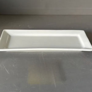 PLATO CERAMICA CUADRADA BLANCA