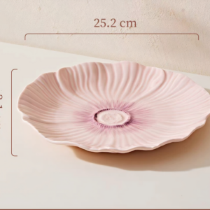 PLATO PLAYO CERAMICA 10" FORMA FLOR