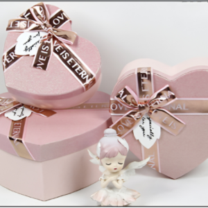 SET DE CAJA REGALO X 3 FORMA CORAZON