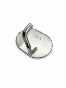 COLGADOR ADHESIVO OVALADO PLATEADO